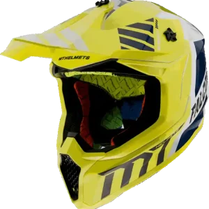 Ekspresowa dostawa MT KASK CROSS FALCON WARRIOR A3 GLOSS PEARL YELLOW KOLOR ZÓŁTY FLUO/BIAŁY/CZARNY ROZMIAR L