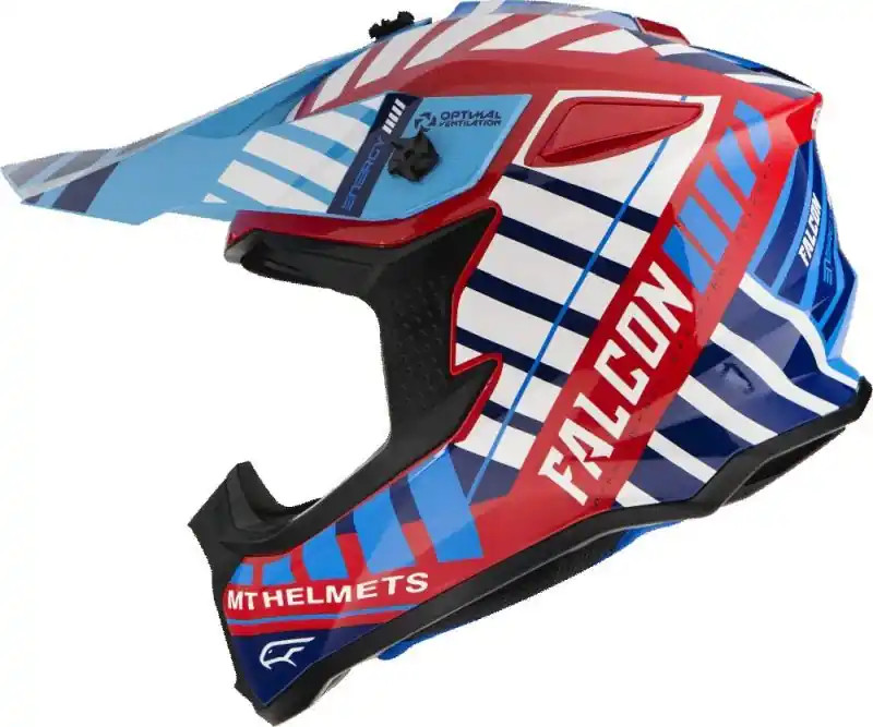 Bezpieczna płatność MT KASK CROSS (ZAPIĘCIE DD) FALCON ENERGY B5 GLOSS PEARL RED KOLOR CZERWONY/NIEBIESKI ROZMIAR M