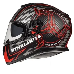 MT WYPRZEDAZ KASK INTEGRALNY THUNDER 3 SV ISLE OF MAN Z BLENDĄ KOLOR CZARNY MAT/CZERWONY ROZMIAR L Okazja