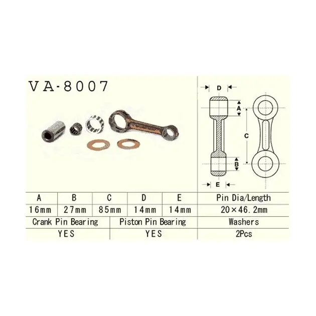 Korbowód Kawasaki KX 60, KX 65, Suzuki RM 60, RM 65 VESRAH VA-8007 Zamów dziś