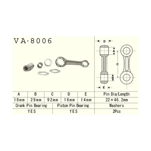 Korbowód Kawasaki KX 80 VESRAH VA-8006 Bezpieczne zakupy